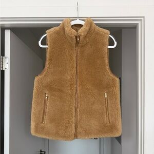 JCrew Tan Fleece Vest
